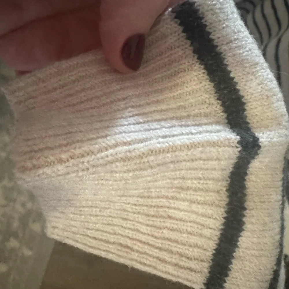 Caslon Black and off White Striped Sweater - Picture 6 of 7